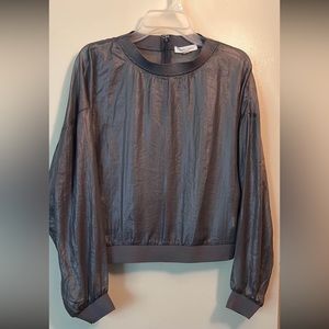 Sheer Metallic Honey Punch Top 🌼